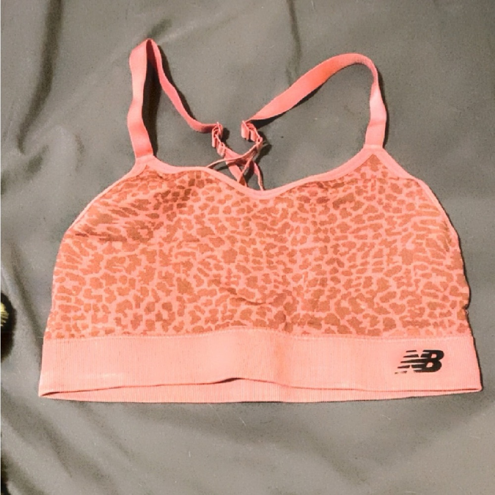 Pink Spotted Sports Bra